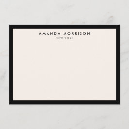 Minimalistische Luxus-Boutique Schwarz/ElfenbeinNo Mitteilungskarte