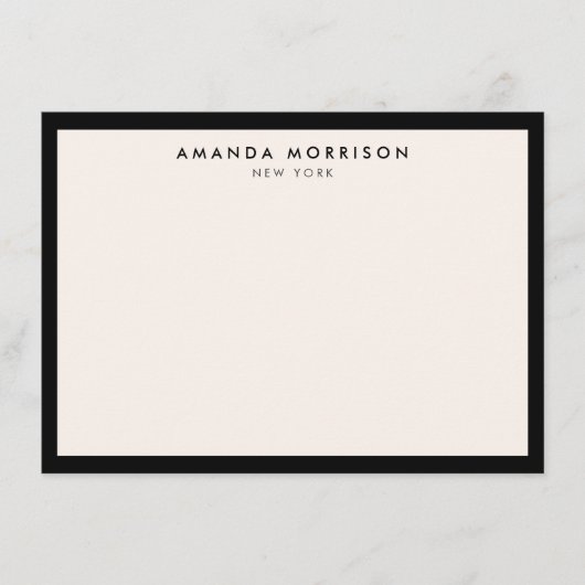 Minimalistische Luxus-Boutique Schwarz/ElfenbeinNo Mitteilungskarte (Vorderseite)