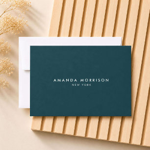 Minimalistische Luxus-Geschenkkarte in Tiefteal