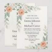 "Minimalistische Luxus-Hochzeit - Save the Date" Date (Vorne/Hinten)