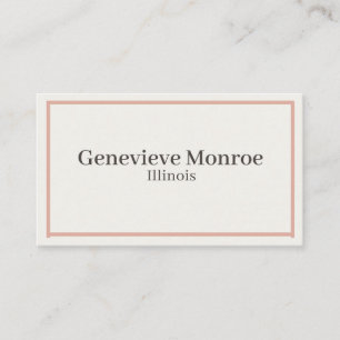 Minimalistische Luxus Neutrale Elegance Boutique Visitenkarte