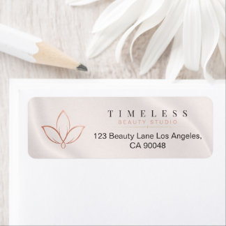 Minimalistische Luxus-Roségold-Schönheitsmarkenbil