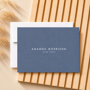 Minimalistische Luxus-Schieferblau-Geschenkkarte