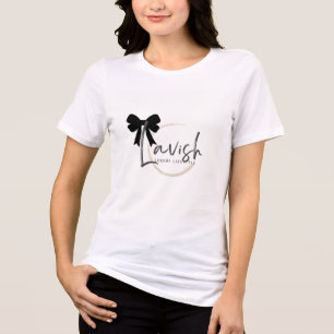 Minimalistische Luxus-Üppige-Schleife-Signatur-T-S Tri-Blend Shirt