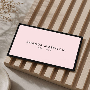 Minimalistische Luxusboutique Schwarz/Rosa Visitenkarte