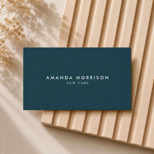 Minimalistische Luxusboutique Tiefes Teal Visitenkarte