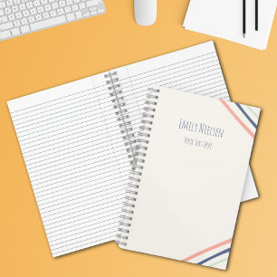 Minimalistische Mädchen - Schule für Mit Monogramm Notizblock