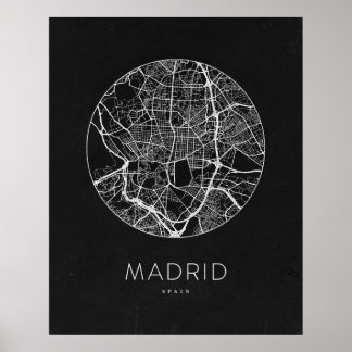 Minimalistische Madrid City Map Poster