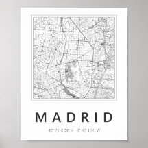 Minimalistische Madrid-Karte
