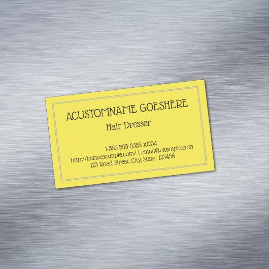 Minimalistische Magnetfaser-Visitenkarte Magnetische Visitenkarte (Beispiel)