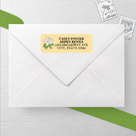 Minimalistische Magnolia Blume Hochzeit Rücksendea