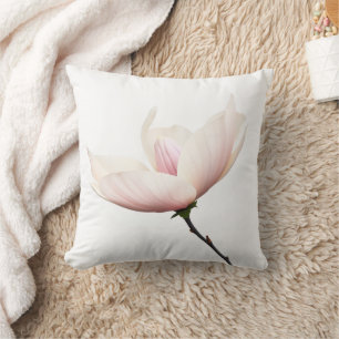 Minimalistische Magnolienblüten-Wurfkissen Kissen