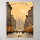 Minimalistische Mailänder Skyline - Soft Tones Ita Poster (Vorne)