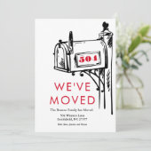 Minimalistische Mailbox Neue Zuhause, die wir vers Einladung (Stehend Vorderseite)