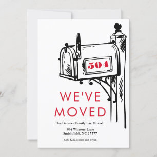 Minimalistische Mailbox Neue Zuhause, die wir vers Einladung