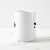 Minimalistische "MAMA" Schwarze Typografie Schlich Kaffeetasse (Mittel)