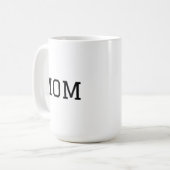 Minimalistische "MAMA" Schwarze Typografie Schlich Kaffeetasse (Vorderseite Links)