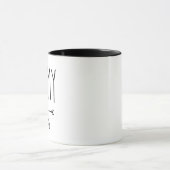Minimalistische Mami Jahr Skript Design Tasse (Zentrum)