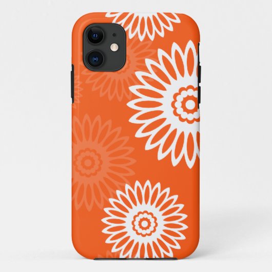 Minimalistische Mandarine Orangenblütenmuster Case-Mate iPhone Hülle (Rückseite)