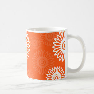 Minimalistische Mandarine Orangenblütenmuster Kaffeetasse