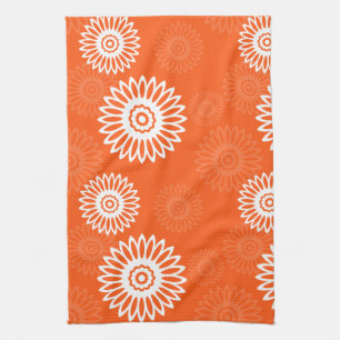 Minimalistische Mandarine Orangenblütenmuster Küchentuch
