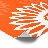 Minimalistische Mandarine Orangenblütenmuster Poster (Ecke)