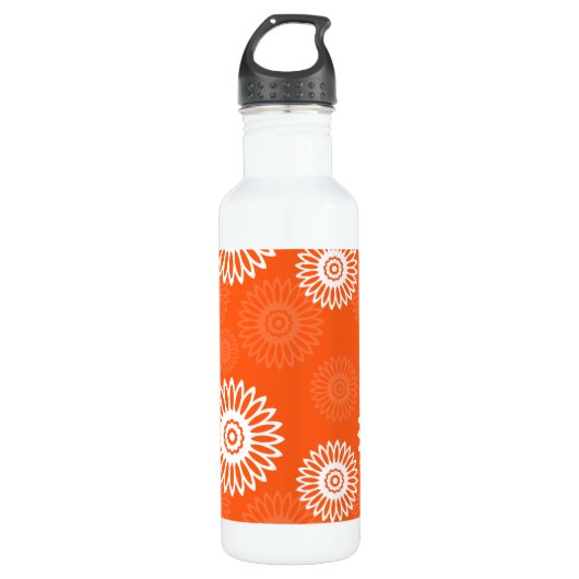 Minimalistische Mandarine Orangenblütenmuster Trinkflasche (Vorderseite)