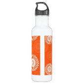 Minimalistische Mandarine Orangenblütenmuster Trinkflasche (Rückseite)