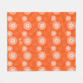 Minimalistische Mandarine Orangenblütenname Fleecedecke (Vorderseite (Horizontal))