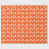 Minimalistische Mandarine Orangenblütenname Geschenkpapier (Flach)