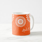 Minimalistische Mandarine Orangenblütenname Kaffeetasse (VorderseiteRechts)