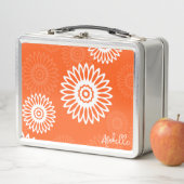 Minimalistische Mandarine Orangenblütenname Metall Brotdose (Beispiel)