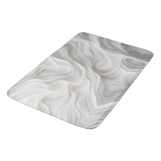 Minimalistische Marbella Wave Bath Mat - Soft Rug Badematte (Schrägansicht)