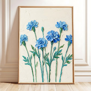 Minimalistische Marigold-Blüten-Kunst Poster