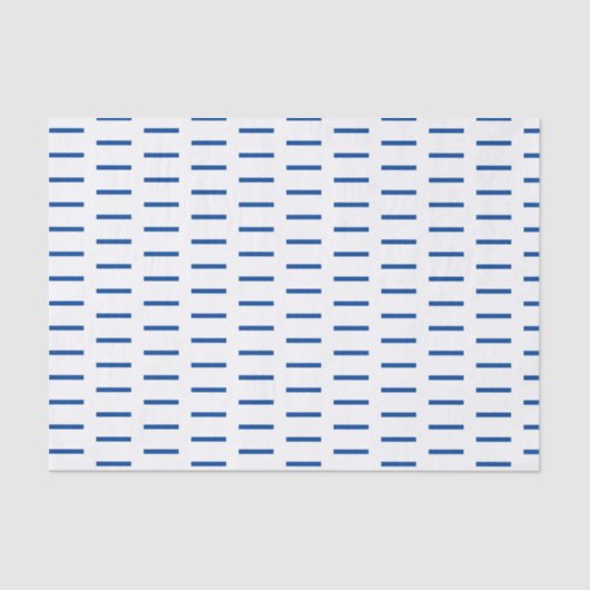 Minimalistische Marine-blaue Linien Seidenpapier (Vorderseite)