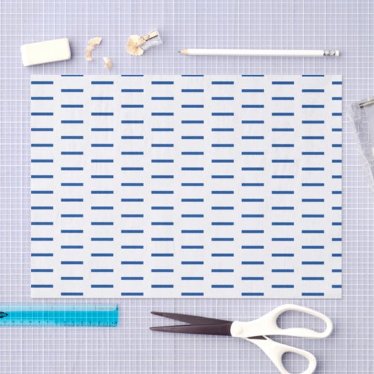 Minimalistische Marine-blaue Linien Seidenpapier (Handwerk)
