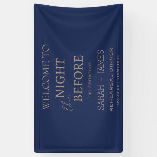 Minimalistische Marine der Nacht vor der Begrüßung Banner (Vertikal)