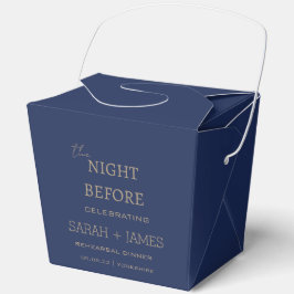 Minimalistische Marine der Nacht vor Hochzeit Geschenkschachtel