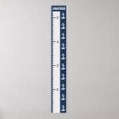 Minimalistische marine nautische Kind Wachstumsübe Poster (Vorne)
