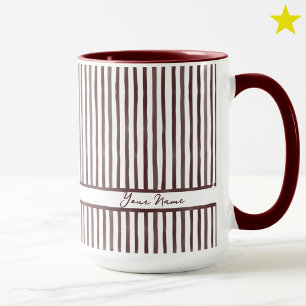 Minimalistische marineblaue Wasserfarbenstreifen m Tasse