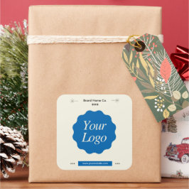 Minimalistische Markenbezeichnung für Berufliches  Quadratischer Aufkleber