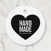 Minimalistische Markierung mit weißem und schwarze Geschenkanhänger (Vorderseite)