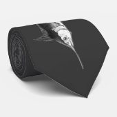 Minimalistische Marlin-Krawatte Krawatte (Gerollt)