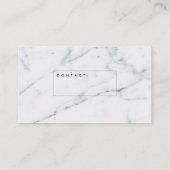 Minimalistische Marmorgeschäfts-Karten Visitenkarte (Rückseite)