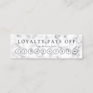 Minimalistische Marmorloyalty Punch Card Treuekarte