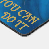 Minimalistische Marmortextur goldenes Zitat Schreibtischunterlage (Ecke)