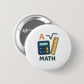 Minimalistische Mathematik - Rechner, Lineal Button (Vorne & Hinten)