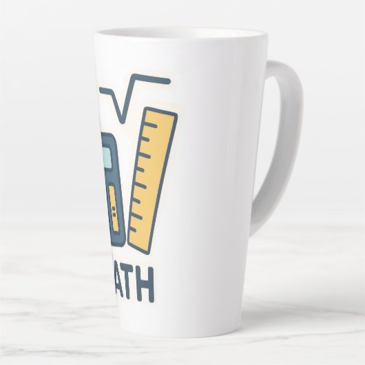Minimalistische Mathematik - Rechner, Lineal Milchtasse (Rechte Ecke)