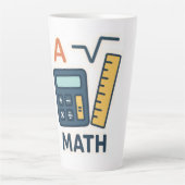 Minimalistische Mathematik - Rechner, Lineal Milchtasse (Vorderseite)