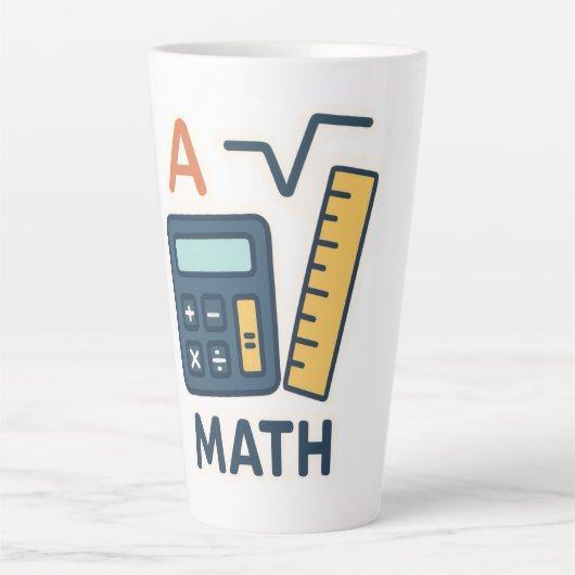 Minimalistische Mathematik - Rechner, Lineal Milchtasse (Vorderseite)